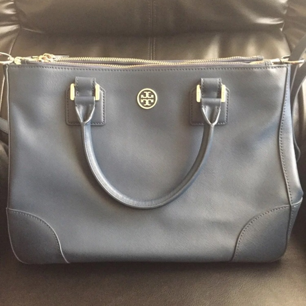 Authentic Tory Burch Double  Zip Robinson bag